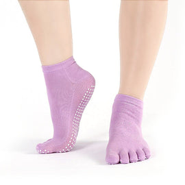 Women's Cotton Colorful Yoga Toe Socks