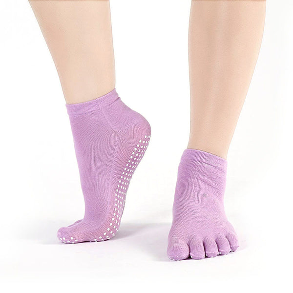 Women's Cotton Colorful Yoga Toe Socks