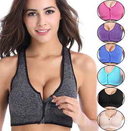 Women Yoga Zipper Bra