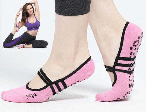 Women's Anti Slip Cotton Yoga Socks